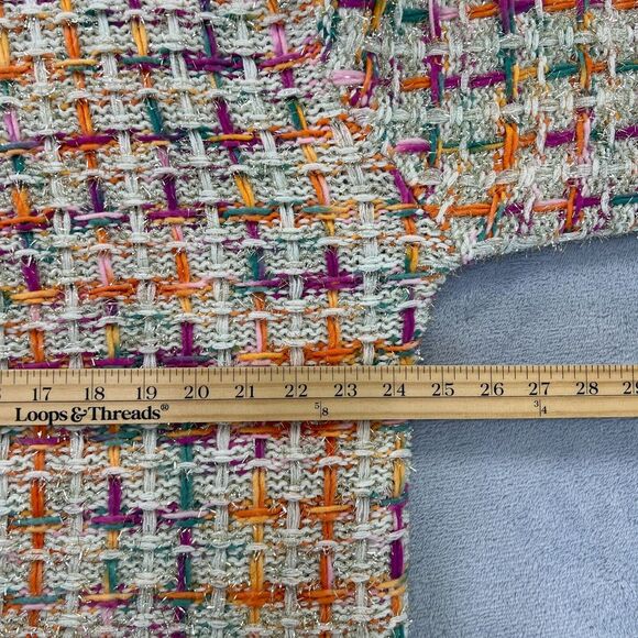 March New York Sweater Womens Large Multi Gold‎ Metallic Basketweave Knit Party - Picture 7 of 9